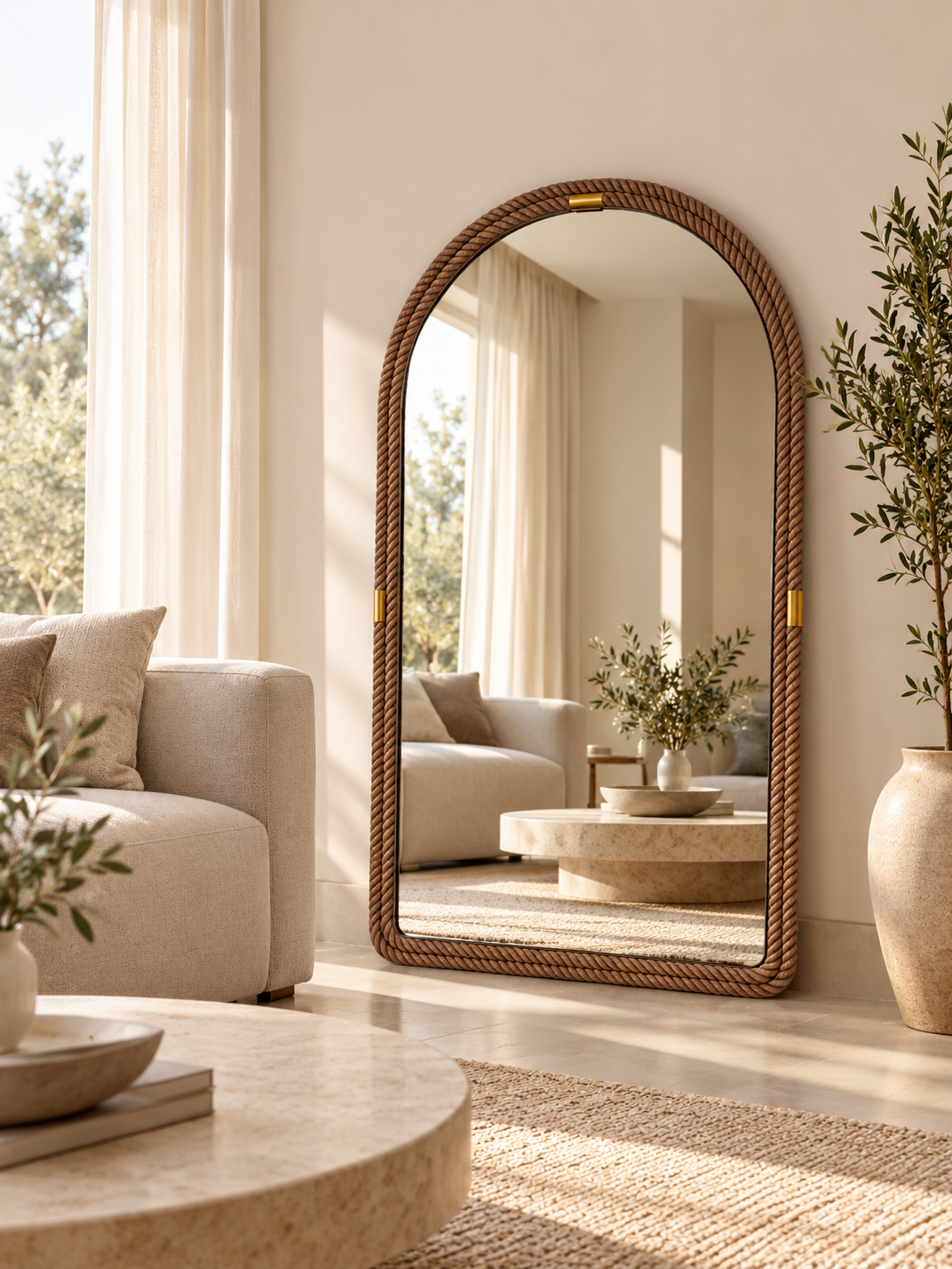Sera Dune arch mirror by ELVA