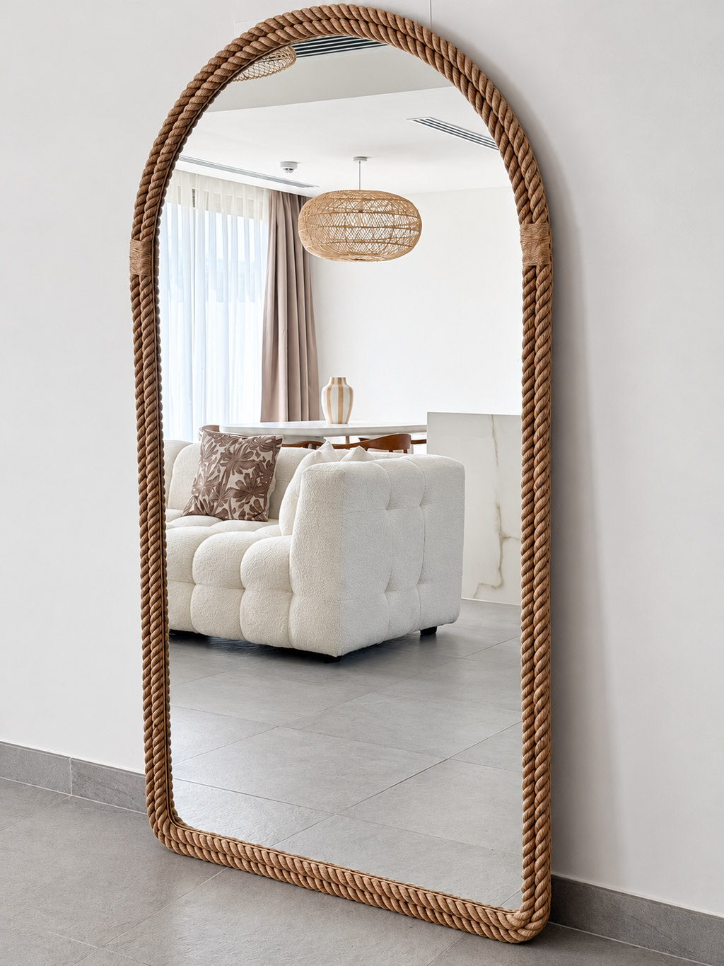 Haven Jute arch mirror by ELVA – view 5